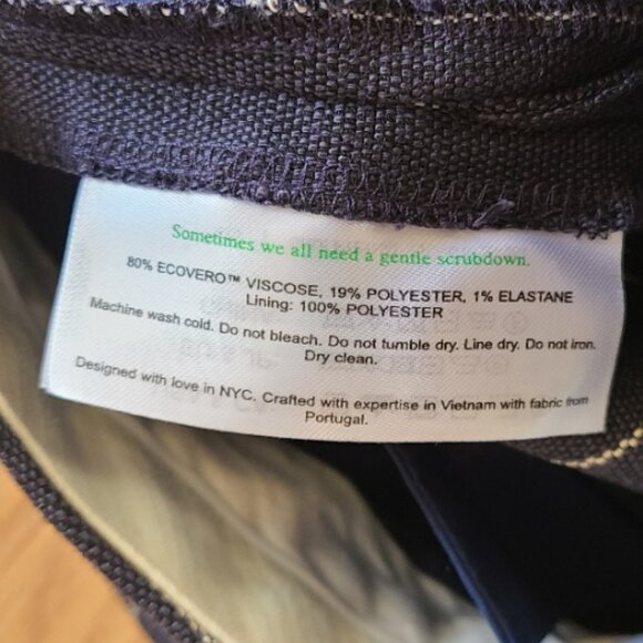 NEW! M.M. LaFLEUR FITZ PLEATED TROUSERS PANTS WOVEN PINSTRIPE HIGH RISE sz 6 - Picture 7 of 8